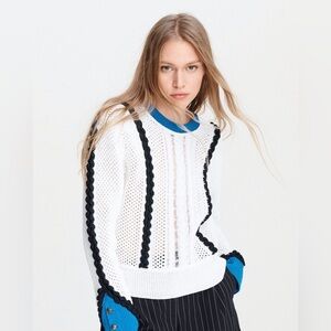 rag & bone Celina Cotton Crew in White Size XXS
